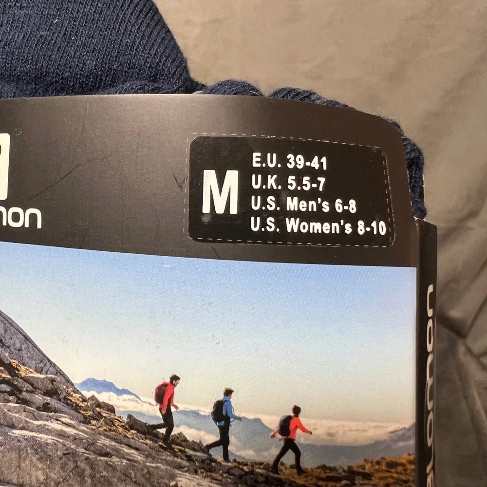 Salomon Festival 2-Pack‎ Hiking Socks - Mood Indigo/Dark Denim - Size M - New